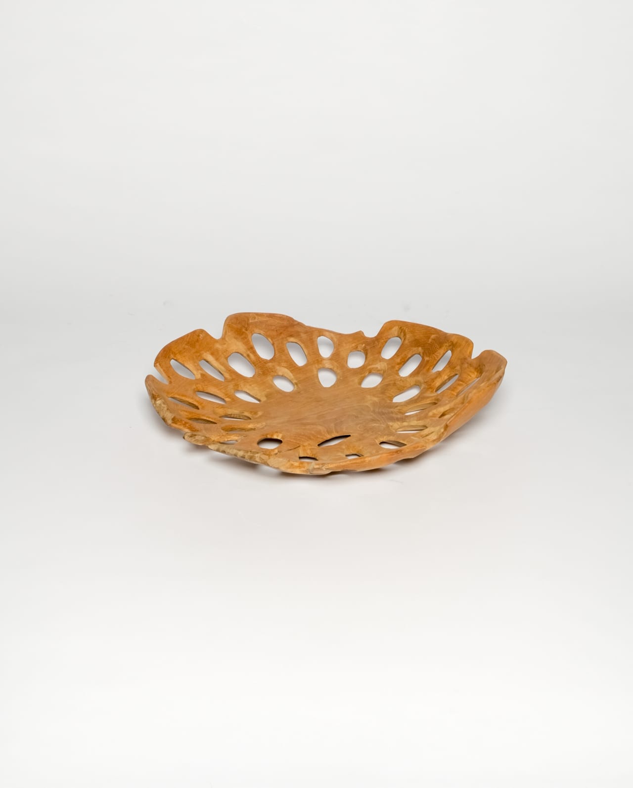 Pierced Teak Bowl